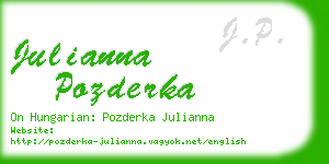 julianna pozderka business card